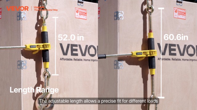 Image of VEVOR Ratchet Chain Binder, 9200 lbs Working Load, Chain Binders Compatible with 3 /8 in - 1 /2 in Chains, Heavy Duty Ratchet Load Binder with Handles for Truck, Tie Down, Hauling, Towing, Logging