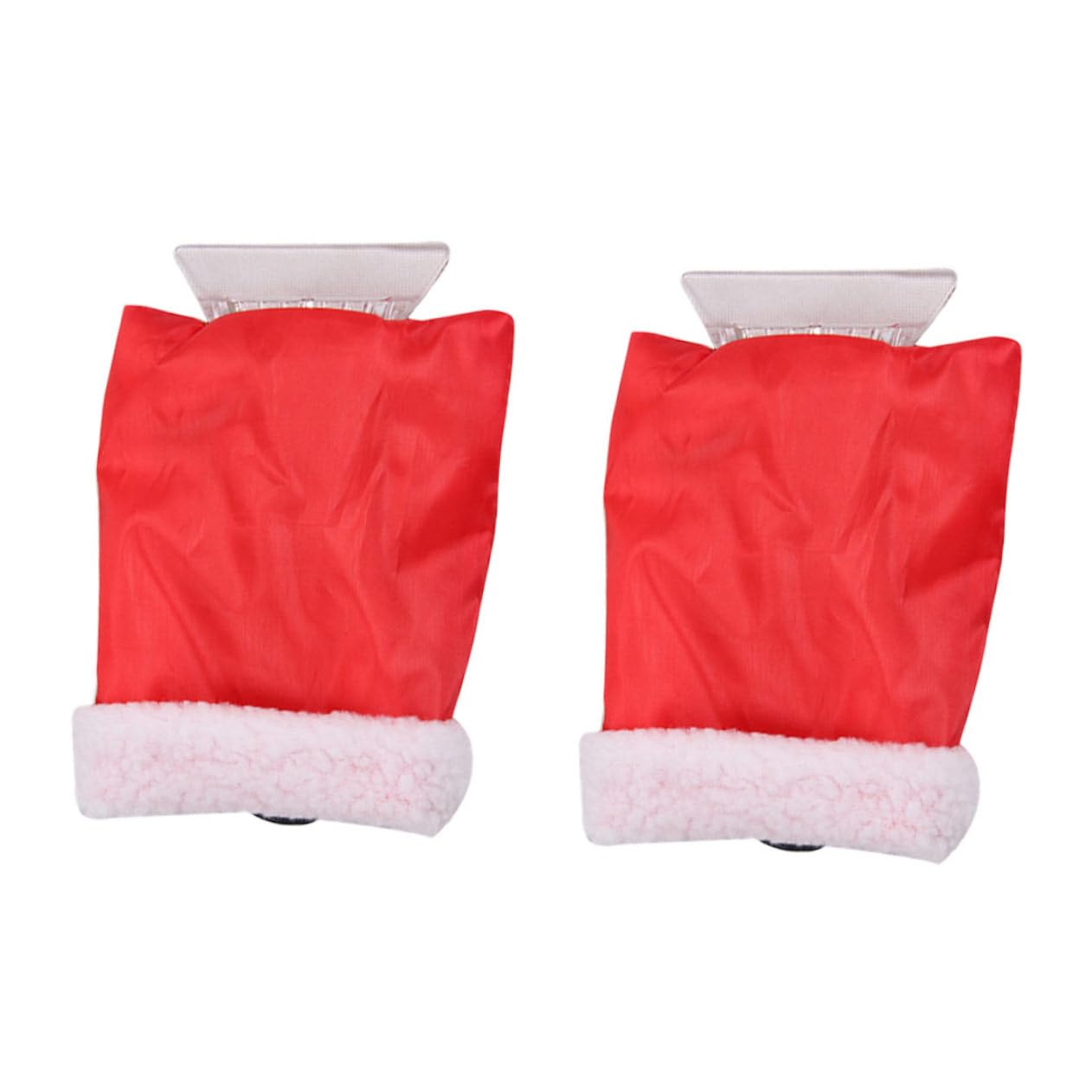 Parliky 2Pcs Christmas Mitten Style Snow Shovels Snow Removal Gloves for Winter Snow for Vehicles with Cover