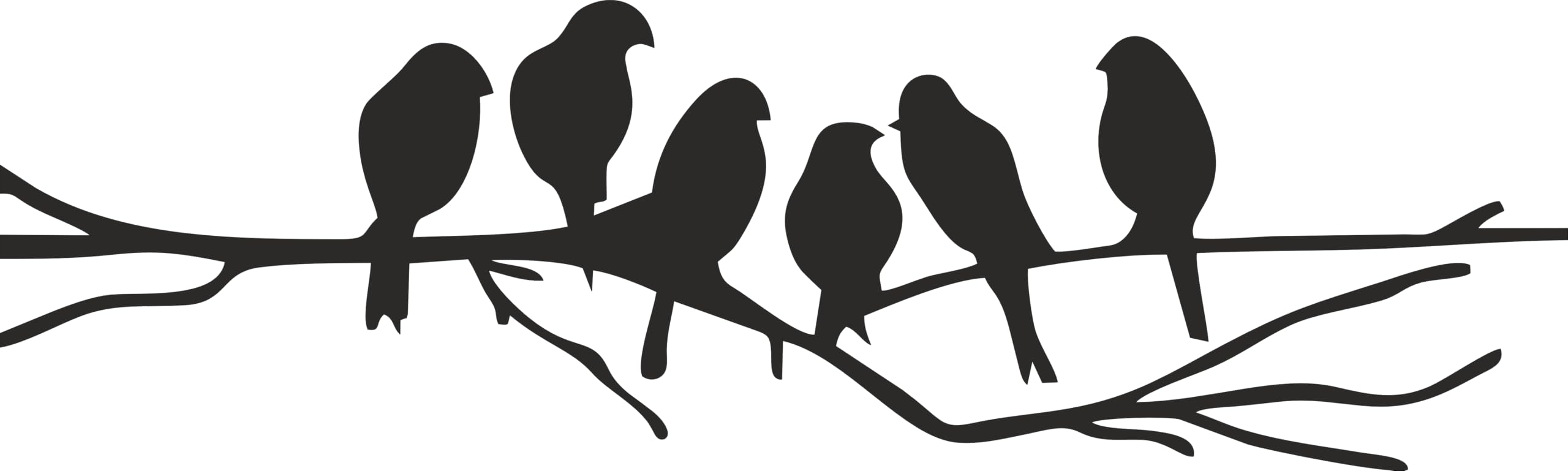 MAYUMI DÉCOR | Wooden Wall Plaque/Wall Sign For Home Decoration | Ready To Hang Wall Decor (Black) – 400 mm Length (Birds on the Branch) 2
