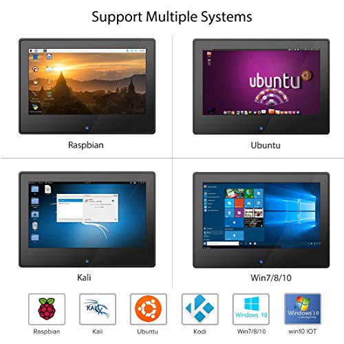 Raspberry Pi Display mit Touch Screen, ELECROW 7-Zoll Touchscreen Monitor 1024×600 IPS Portable Mini Monitor für Raspberry Pi, PC, BB Black, Banana Pi, Jetson Nano - Image 5