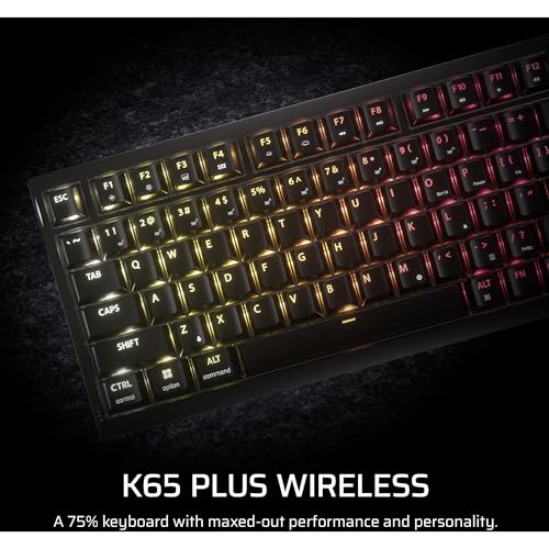 K65 Plus Wireless MLX Fusion PBT Mechanical Keyboard, Backlit RGB LED,  MLX Fusion (Tactile) (CH-91D441F-DE) - Tastiera gaming - Immagine 2