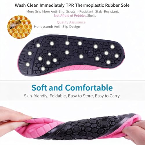 جودتول حذاء لياقة بدنية للاماكن الداخلية والخارجية، حذاء يوجا منزلي، مناسب لليوغا والرياضة والتخييم والغطس وركوب الامواج (للاطفال الكبار، 41، ارقام، نظام مقاس الحذاء EU، M)
