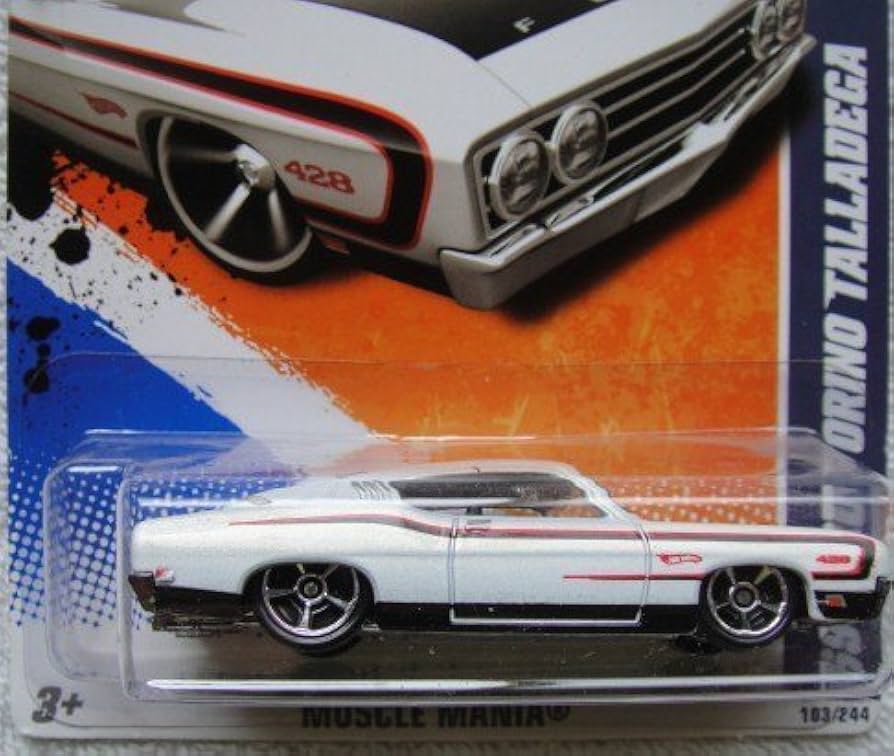 トモンヌ様ホワイト Amazon.com: Hot Wheels Muscle Mania '69 Ford Torino Talladega