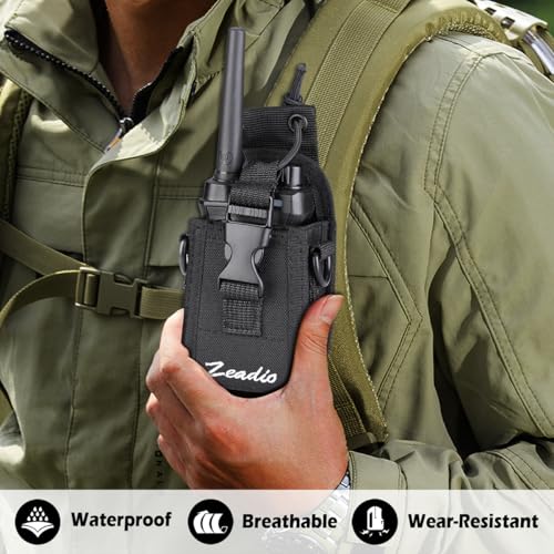 Image of Zeadio Versatile Two-Way Radio Case, Universal Durable Holster Pouch Case Holder for Two-Way Radio Walkie Talkies (ZNC-A, Pack of 1)