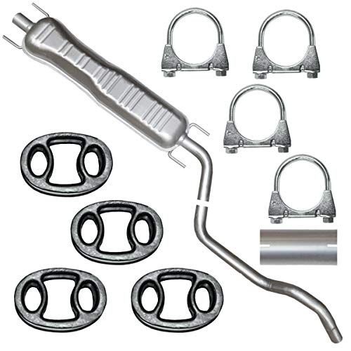 Adamot Mitteltopf Auspuff Mittelschalldämpfer für Opel Zafira A 1 I 1.6i 16V 1.8i 16V, Zafira B 2 II 2 1.6i 16V 1.8i 16V 2.2i 16V