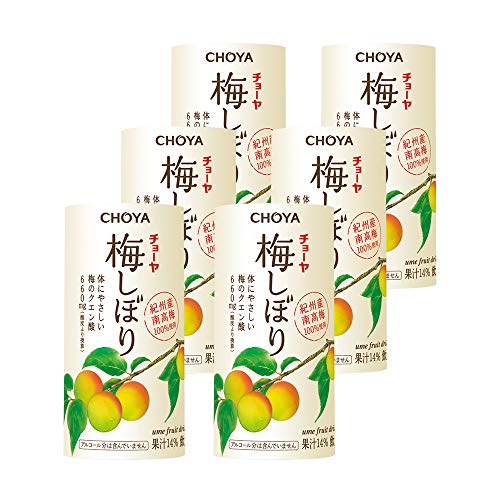 チョーヤ 梅ジュース 『 梅しぼり カートカン 125ml 6本入り 』 14%紀州産完熟南高梅果汁入り飲料 無添加