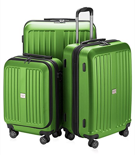 HAUPTSTADTKOFFER X-Berg Luggages Set Suitcase Set Hardside Spinner Trolley Expandable(20',24'&28') TSA Applegreen