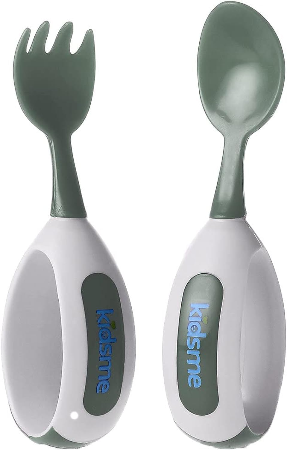 Kidsme Toddler Spoon & Fork Set-Gray Blister card