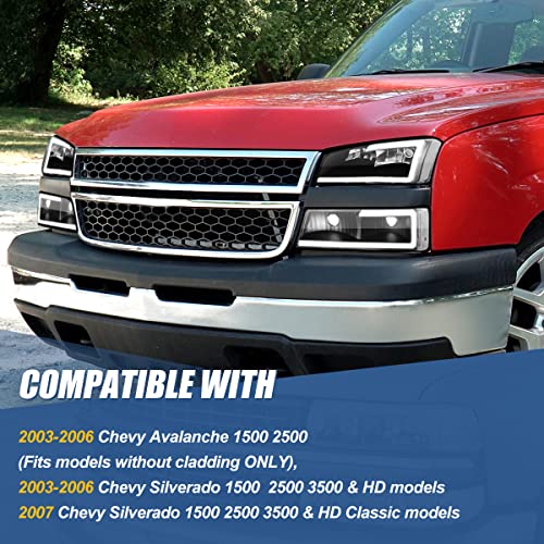 Image of Auto Dynasty LED DRL Headlights for 03-07 Silverado Avalanche 1500 Classic