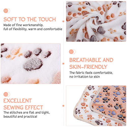 Balacoo O Aquecimento Do Gato Cama- 2Pcs Tampa Com Impressão Da Pata Do Gato Cama Pet Cama Dormindo