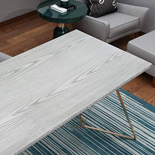 Wood Grain Wallpaper Self Adhesive Gray and White Wood Peel and Stick Wallpaper 17.7”x118\"Wood Grain Texture Stick and Peel for Furniture Decorative Wall Desktop Removable Waterproof Vinyl Shelf Paper - Thumbnail 6