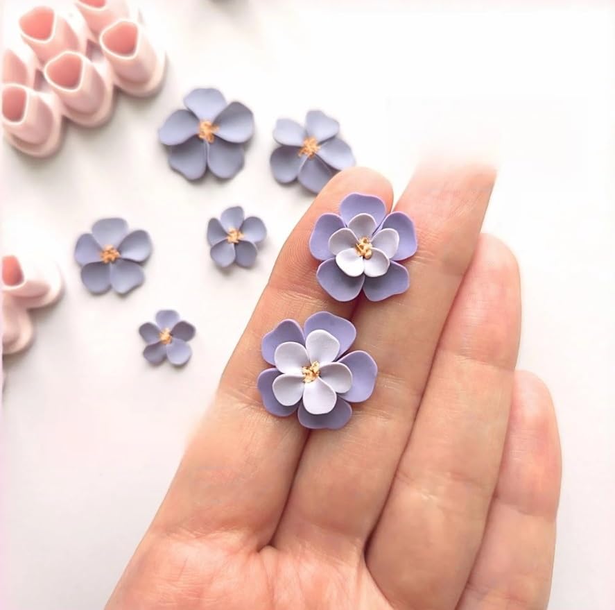 Polymer Clay Cutters | Tiny Petals | Clay Cutter Set | Polymer Clay Earring Cutters | DO IT Yourself KIT | Size Mentioned in Images-picture-10