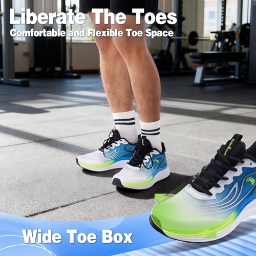 Image of Men's Orthopedic Road Running Sneakers: Comfortable Casual Arch Supports Plantar Fasciitis Orthotic Sports Athletic Shoes, Flat Feet High Arch Tennis Work Walking Shoes for Foot Heel and Pain Relief