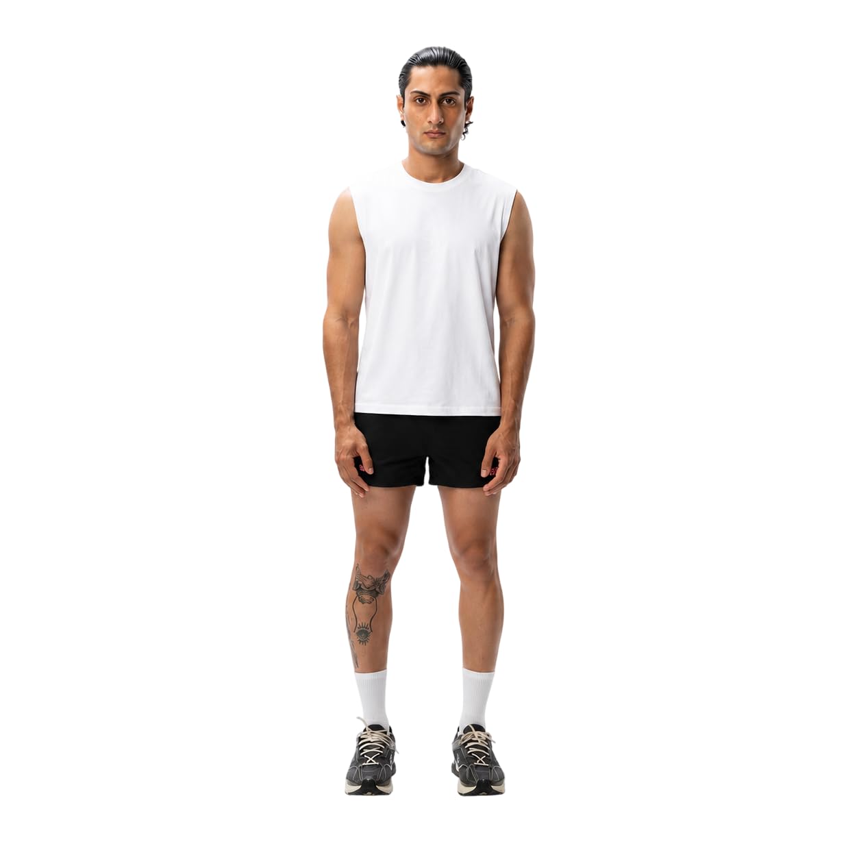 sweat supply Men's 3.5" Training Shorts | 86% Nylon 14% Spandex | Zip + Open Pocket | Inseam Gusset | Gym, Running, Workout | Reflective Detail (Training Short Shorts 3.5")-picture-23