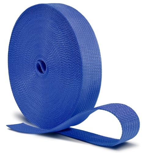 Image of CooBigo 12 Yards Webbing 1 inch & 1.5 inch & 2 inch Polypropylene Webbing Strap 1 Inch 1.5 Inch 2 Inch Wide Webbing Strapping for Bags /Lawn Chair /Pool Solar Cover DIY Crafting