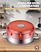 Cook N Home 4-Piece 8 Quart Multipots, Stainless Steel Pasta Cooker Steamer