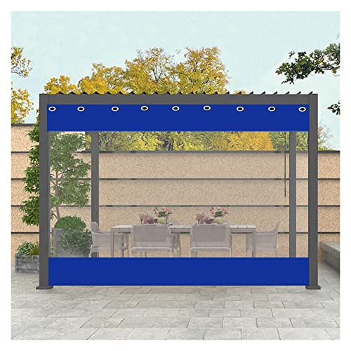 Impermeables para exteriores para patios, porches, resistentes al viento, con ojales, color azul, 3 x 4 m, perfecto para privacidad y en cualquier clima