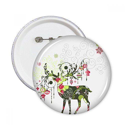 Badge bouton cerfs et pins : le cadeau idéal en lot de 5 pièces