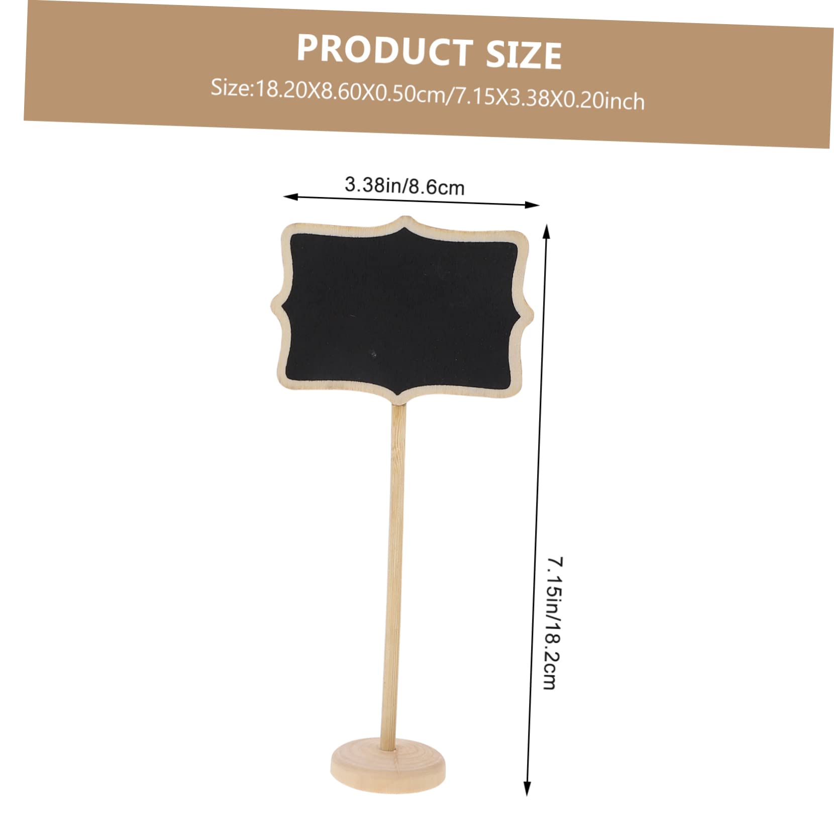 Housoutil 16Pcs Mini Chalkboards Standing Blackboard Decorations for Memo Writing Black Message Boards for Home Decor Parties and Office Use