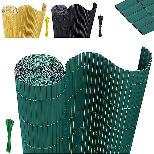 NOOR Pannello Frangivista In PVC - 0,9 X 3 M - Verde - Resistente Ai Raggi UV E Alle Intemperie - 5