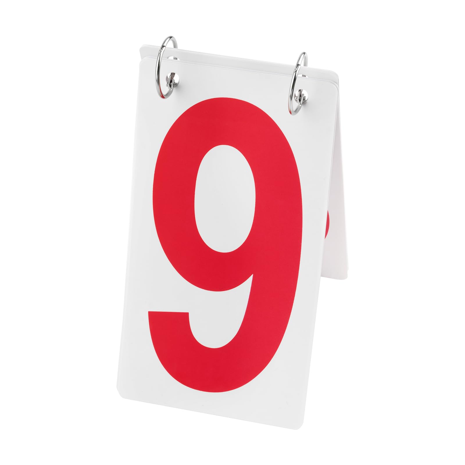 GOGO Plastic Score Number Card, 4 x 7 Inch, Double Sides Red Number 0-9, Price/Set — image 1