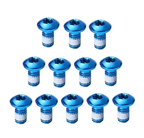 WIROJ M5x9mm Titanium Bolts for MTB Disc Brake Rotors, Bicycle Brake Disc Titanium Torx T25 Screws - 12 pcs per Package