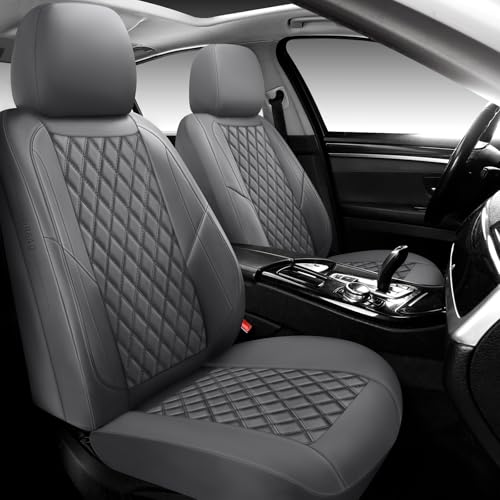 GEEYONTEK Premium Leather Car Seat Covers Full Set
