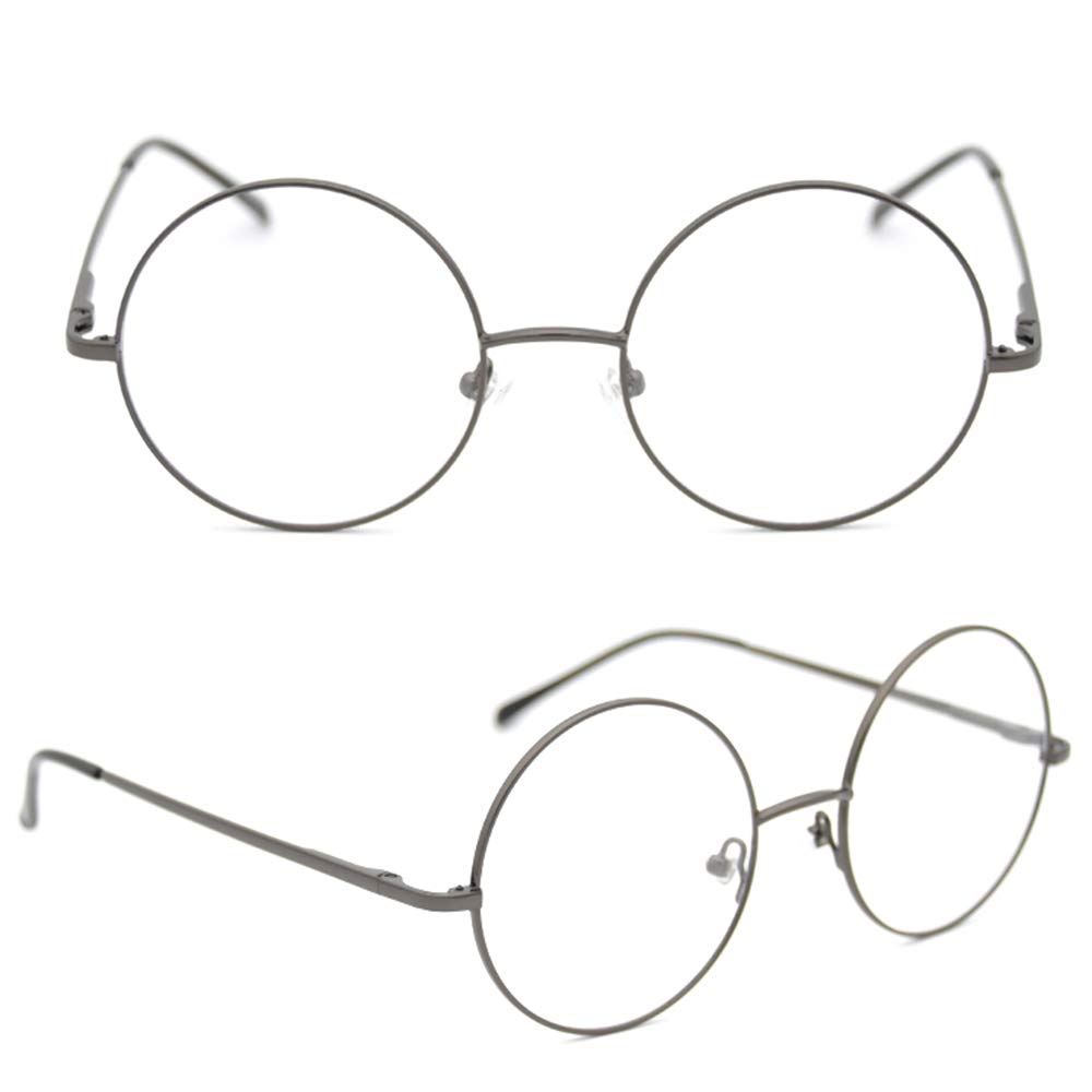 MANG Photochrome Lesebrille, Damen/Herren Lesehilfe Brille, Retro Runde Blaulichtfilter, Metallrahmen Mode Sonnenbrille, Anti UV Fatigue Sehhilfe, Ultraleichte Komfortabel