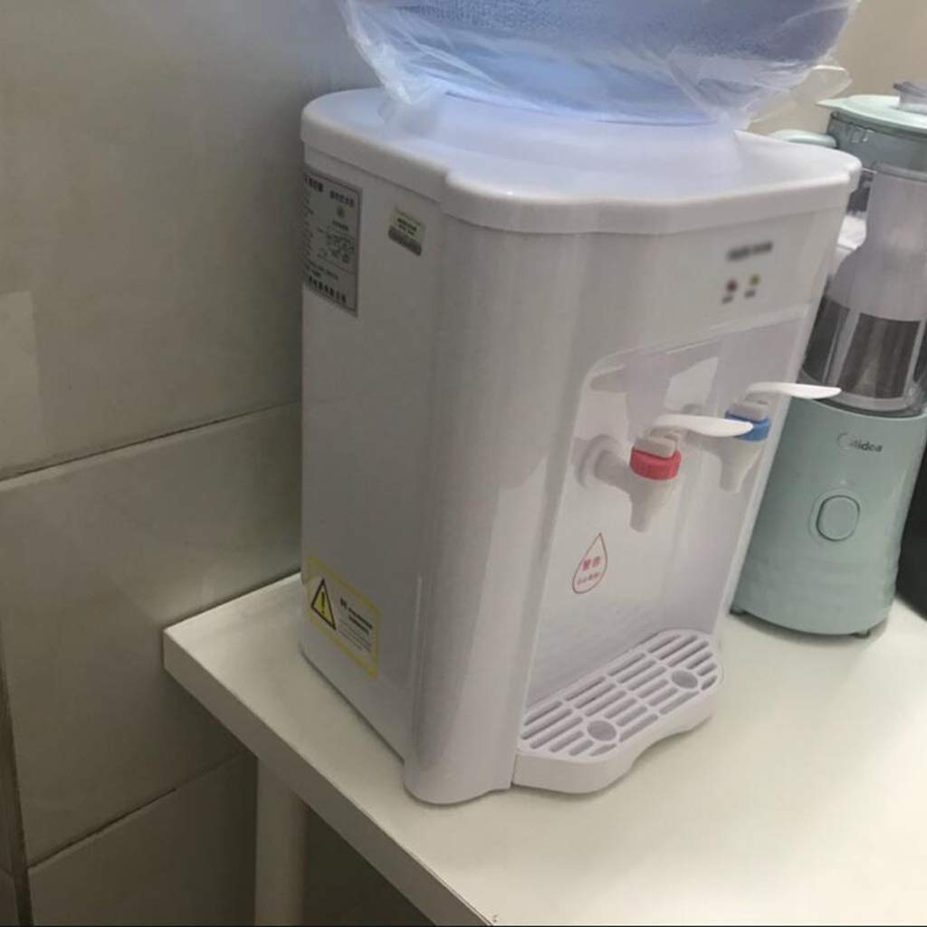 HMTE Encimera de dispensador de Agua pequeña Blanca, Mini dispensadores de Agua fría y Caliente de Carga Superior silenciosos, dispensador de Enfriador de Agua para el hogar energía