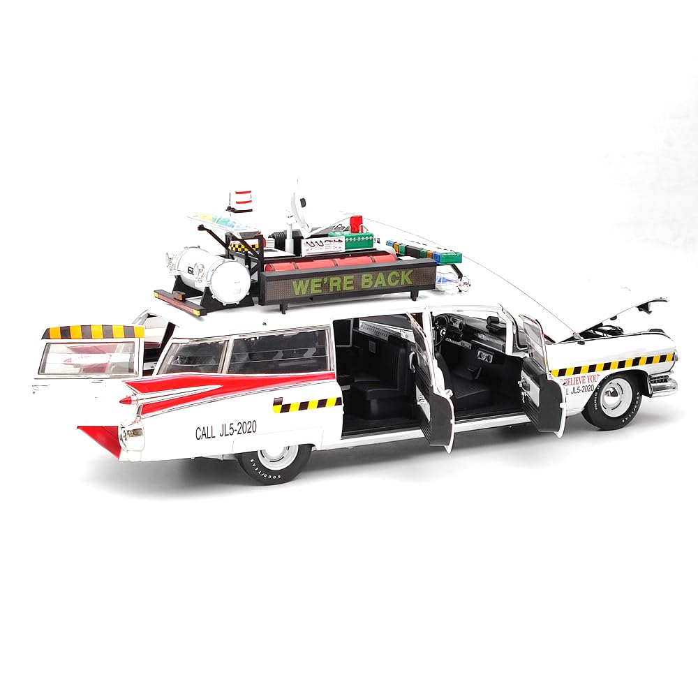 HW - Scala 1:18 per modelli ECTO 1A Elite X5470 in miniatura pressofuso, collezione di auto, idea regalo, colore: bianco
