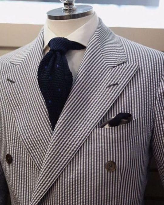 Men Seersucker Sport Coat Double Breasted Lightweight Peak Laple Jacket Men's Sear Sucker Summer Suit Blazer3