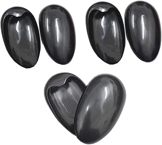 3Pairs Black Plastic Ear Protector Caps Water-proof Hairdressing Ear Covers Hair Dye Earmuffs Ear Caps Professional Salon Hair Coloring Tools DIY Accessories for Bathing Shower SPA