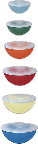 Miniatura 2 de Gourmet Home Products - Juego de 12 cuencos de polipropileno anidados con tapas, color azul pizarra