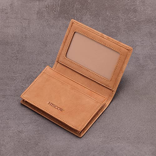 Image of HISCOW Business Card Holder with Large Compartment - Full Grain Leather