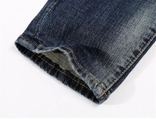 Men Winter Direct Straight Retro Blue Stretch Vintage Casaul Streetwear Moto Biker Jeans4