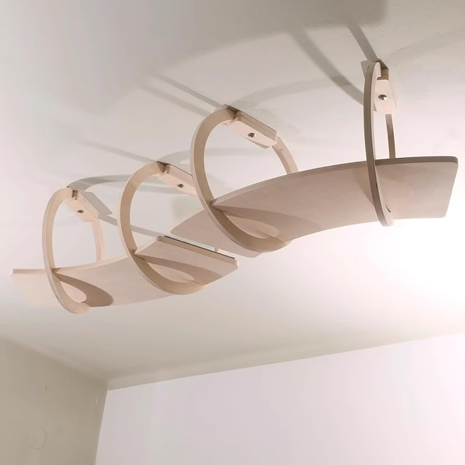 WXXSHGDW Wall Cat Furniture, Cat Bridge, Wall Cat Shelves, Sky Corridor, Wooden Cat Shelf for Wall, DIY Freedom Assembly