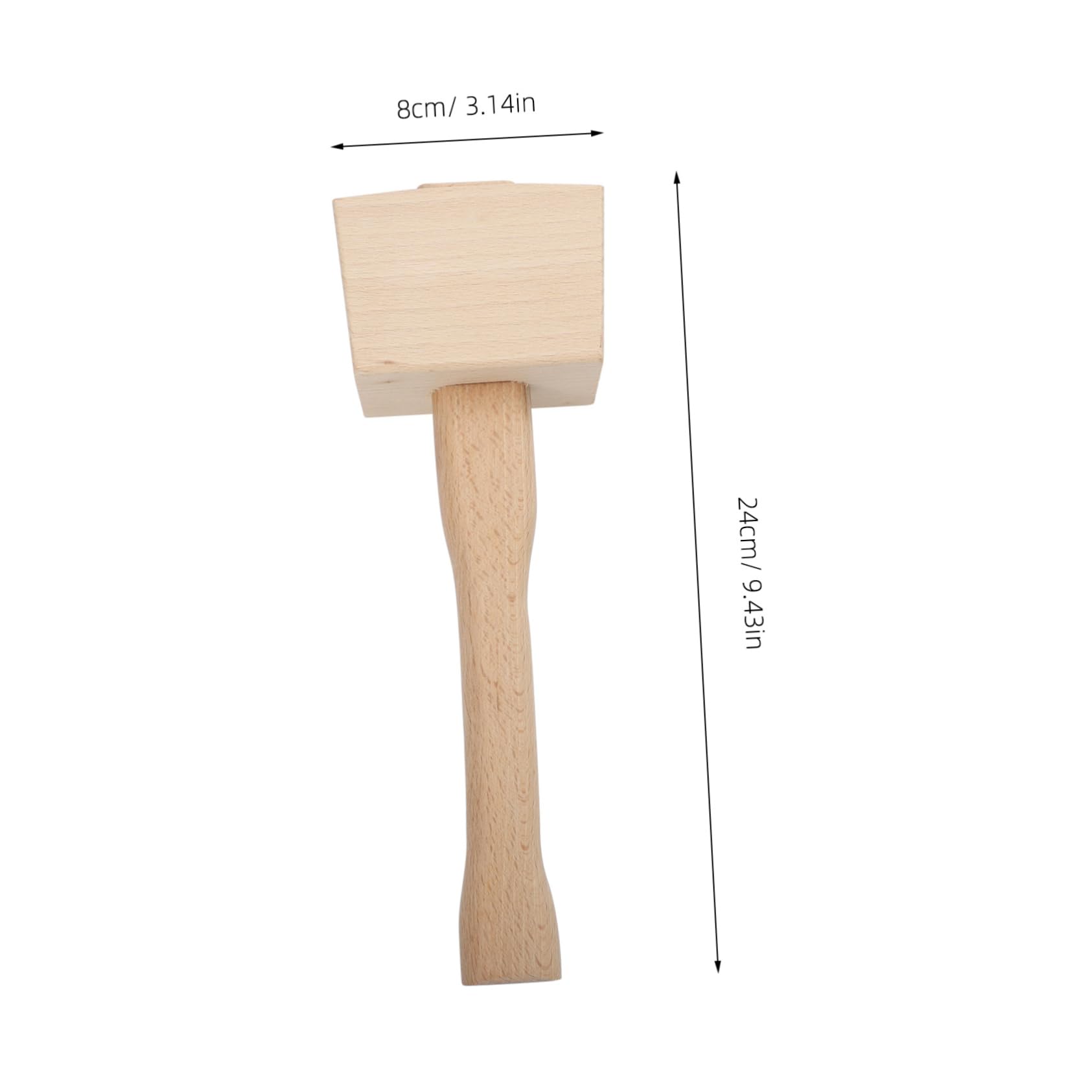 Cabilock Carpentry Hammer Beech Material Smooth Grip Lightweight Essential Woodwork Tool