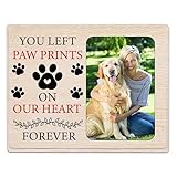 SICOHOME Pet Memorial Picture Frame 4'x 6' Wooden Cat Dog Frame Lost of a Dag Memorial Gift Pet...