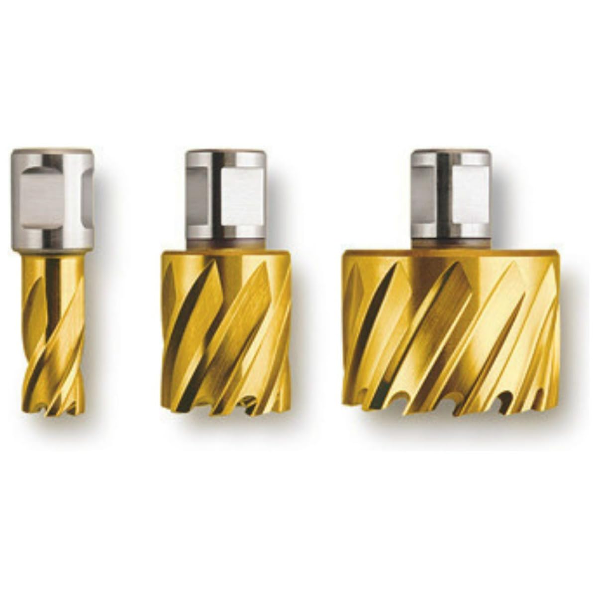 Jancy Slugger by Fein - HSS Cobalt Prima Annular Cutter - 1-3/8 inch Diameter, 3/4 inch Straight Shank, 2 inch Cutting Depth - 63134349008