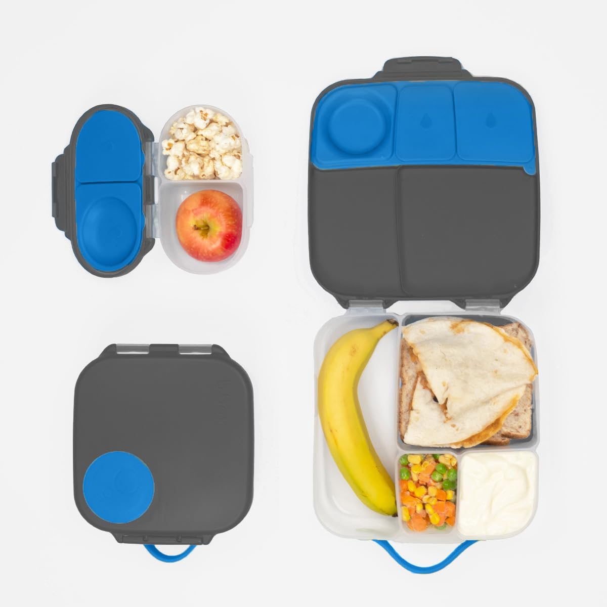 b.box Lunch Box 3-pack, 2 Bento Box Sizes + Snack Containers for Kids