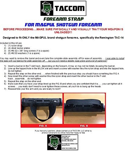 TACCOM Remington TAC-14 Nylon Forearm Safety Strap (Black)