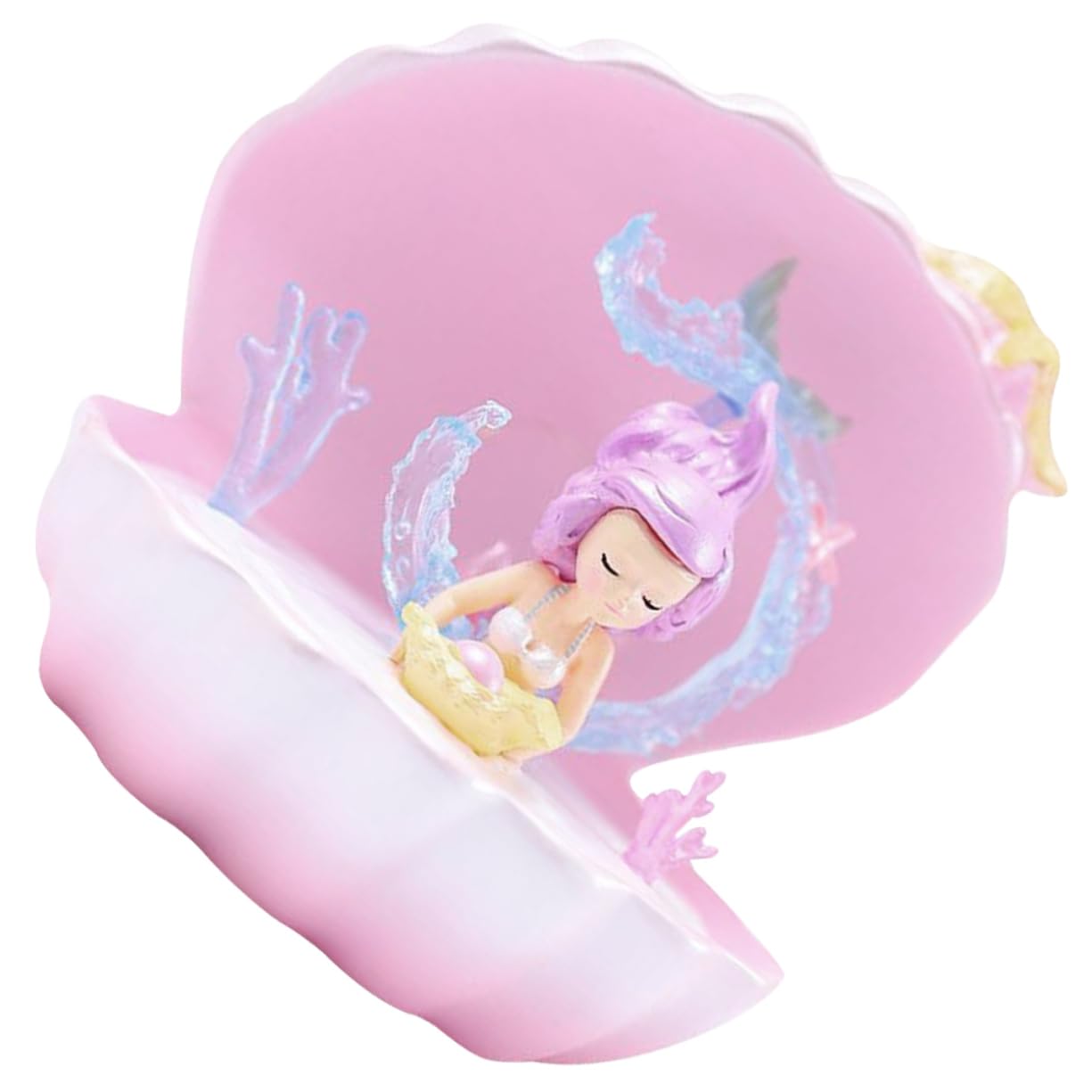 SOLUSTRE Mermaid Shell Night Lamp Decorative Bedside Table Light for Home Bedroom Creative Present for Mermaid Lovers No Battery Required