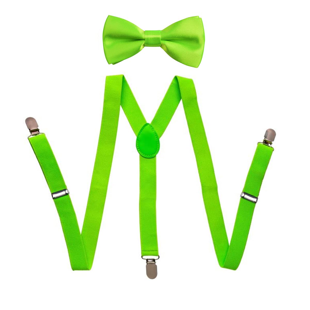 Kids Suspenders Adjustable Suspenders Set With Bow Ties for Boys and Girls