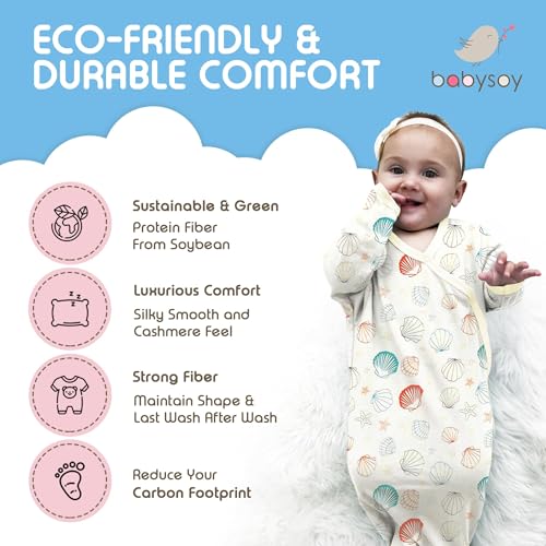 Babysoy Baby & Toddler Long Sleeve Pattern Sleep Sack Wearable Blanket4