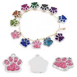   Framendino-Animal-Cat-Dog-Paw-Print-Charms-Glitter-Footprint-Beads-for-DIY-Jewelry-Making