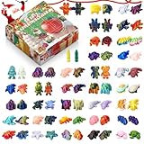 24 Pcs Christmas Advent Calendar 2025 Mini Animals Mystery Pack for Kids Girls Boys Adults Christmas Stocking Stuffers Christmas Party Favors Gifts