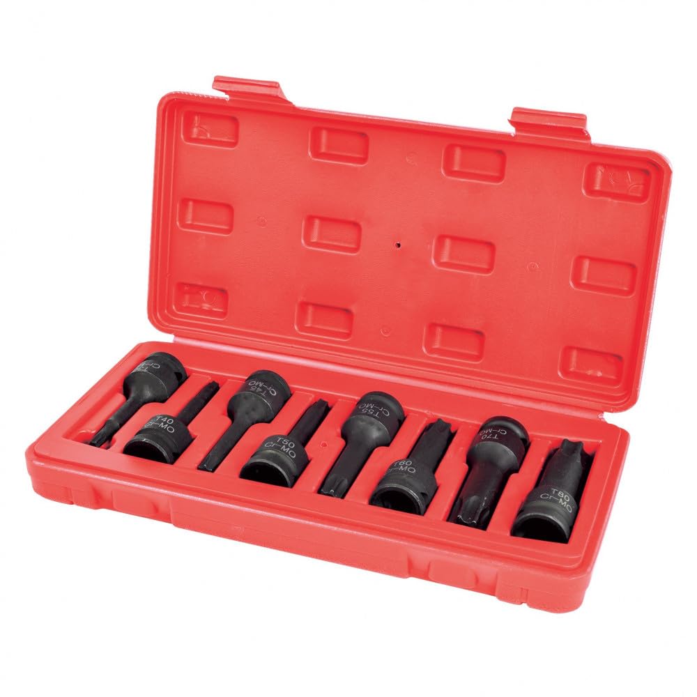 Coffret 8 douilles TORX à choc - carré 1/​2"