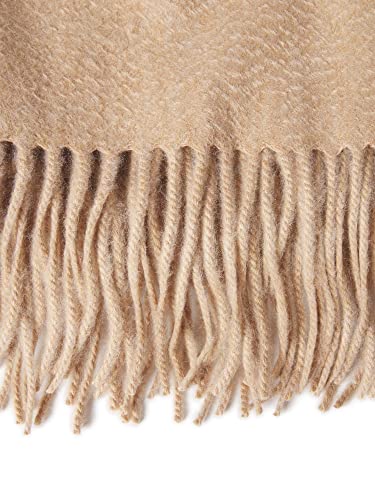 State Cashmere Throw Blanket With Decorative Fringe - Ultra Soft Accent Blanket For Couch, Sofa & Bed Made With 100% Inner Mongolian Cashmere - Crafted Home Accessories - (Camel, 60"X50") #TOP2