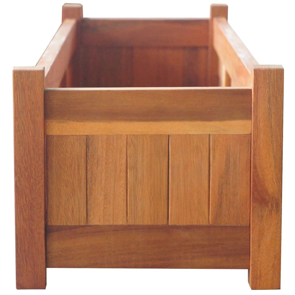 vidaXL 2X Akazienholz Garten Hochbeet Pflanzkübel Pflanzbeet Gemüsebeet Frühbeet Gartenbeet Blumenkübel Blumenkasten Pflanzkasten 100x30x25cm