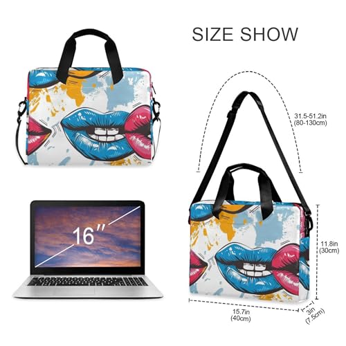 Funda para portátil ALAZA Rainbow Lip Print 13-15.6 pulgadas miniatura 4